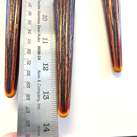 Crown Sheffield Stainless Steel Bakelite Antler Handled Steak Meat Knife… - Picture 12 of 13